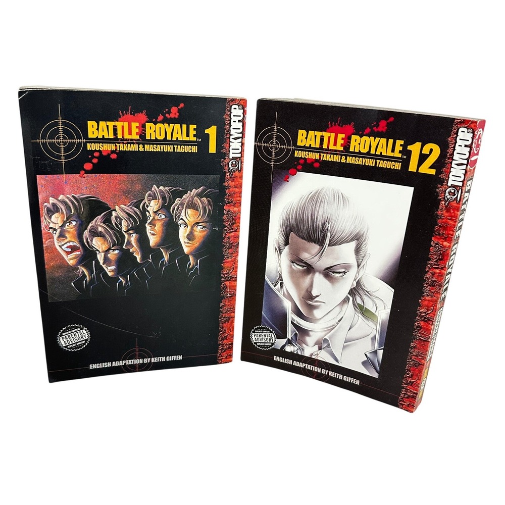 Battle Royale Manga Vol 1 & 12 Tokyopop Koushun Takami Masayuki Taguchi English